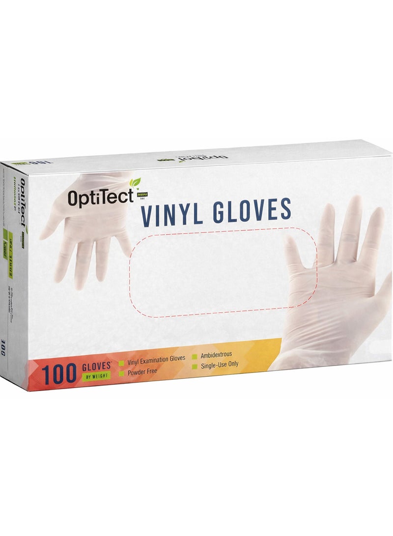 OptiTect 100-Piece Powder-free Vinyl Gloves Medium - Image 1